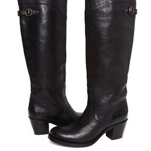 NWOT Frye Jane Leather Tall Cuff Boot Black SZ 9